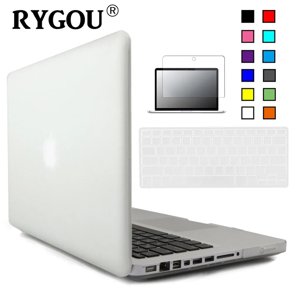 RYGOU кристально чистый матовый жесткий чехол для Macbook Pro 13 дюймов A1278 клавиатуры +