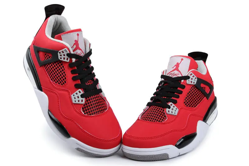 Классический Стиль jordan 4 Ретро Мужские баскетбольные кроссовки низкие AJ 4 красные износостойкие кроссовки 308497-134