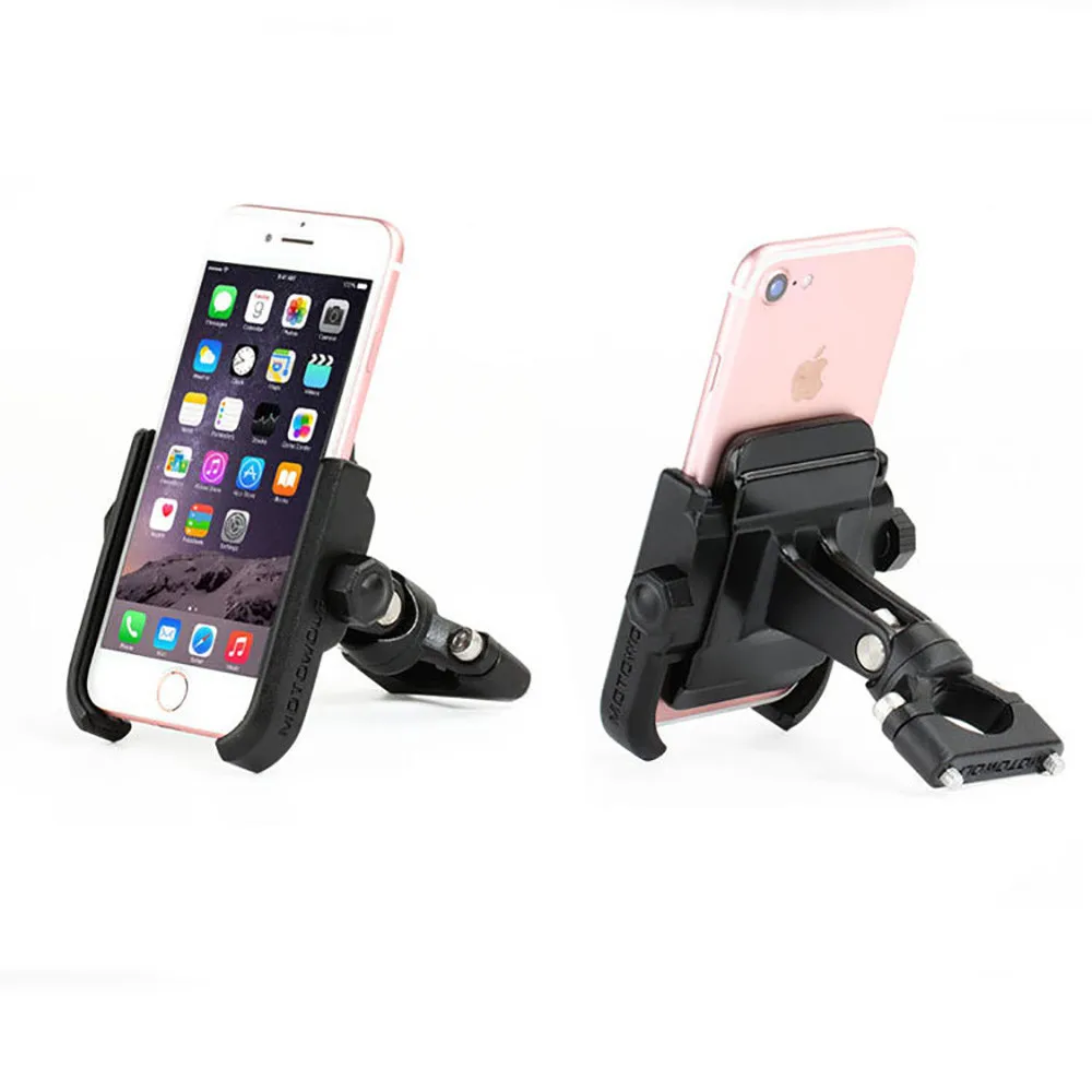 Универсальный мото cicleta мото Скутер atv 19-30 мм guiador espelho retrovisor suporte do telefone móvel suporte de montagem porta us - Color Name: b