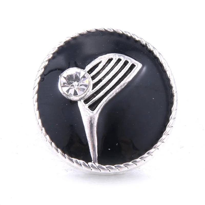 10pcs/lot Snap Button Jewelry Blue Ocean Series Crystal Dolphin Sea 18mm Metal Snap Jewelry Fit DIY Snap Bracelet Bangle Necklac - Окраска металла: A1807-10