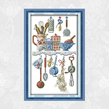 

Kitchenware Embroidery Patterns Aida Cross Stitch kits Sale, Crafts Needlework Set, Home Decoration Send Gift Accessory Tools