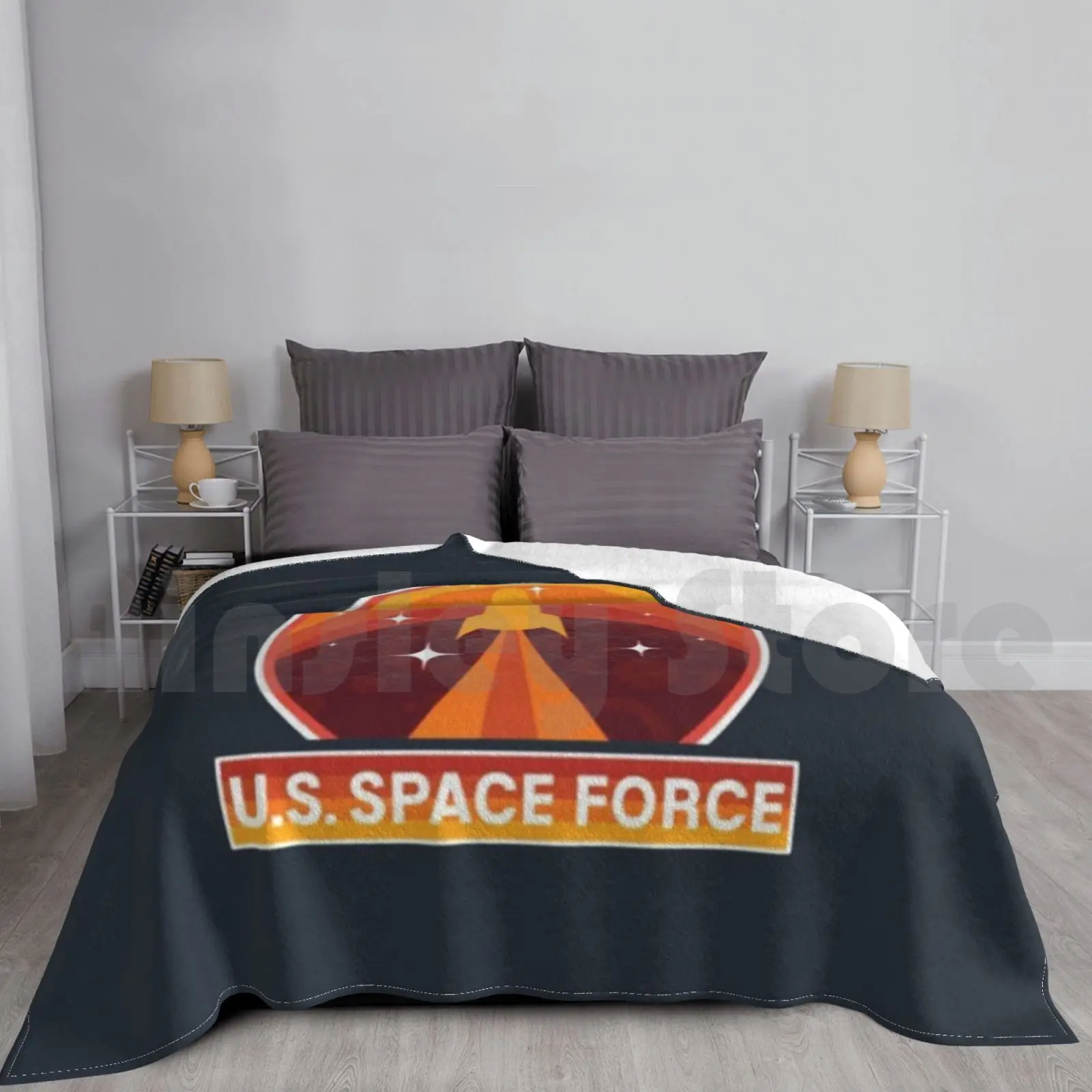 

Retro United States Space Force Blanket For Sofa Bed Force United States Space Force Sixth Branch