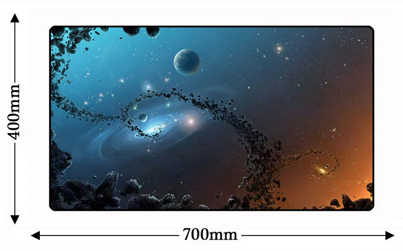 700*400 мм Красочный космический игровой компьютерный коврик для мыши, настольные коврики из натурального каучука, игровой прямоугольный фиксирующий край, ноутбук для геймеров, коврик для мыши