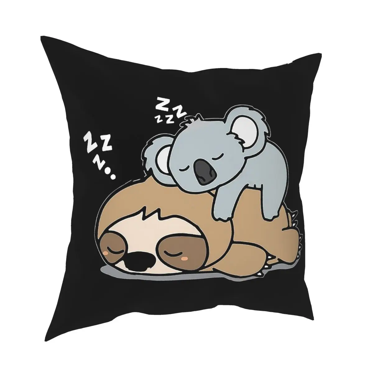 

Sloth Koala Pillowcase Home Decorative Funny Lazy Animal Cushions Throw Pillow for Living Room Double-sided Printing Printed