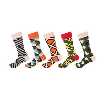 

Colour cotton happy socks men british style casual combed cotton funny socks fashion trendy street youth skateboard sock