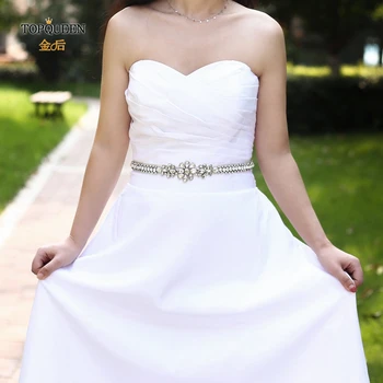 

TOPQUEEN S258 Bridal Belt Rhinestone Beaded Belt Crystal Elegant Wedding Sashes Wedding accessories wedding bridal sashs