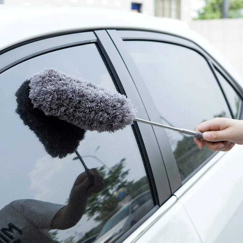

Microfiber Duster Retcractable Pole Easy Cleaned And Reused Duster Arbitrarily Bent Car Duster Household Cleaning Tools