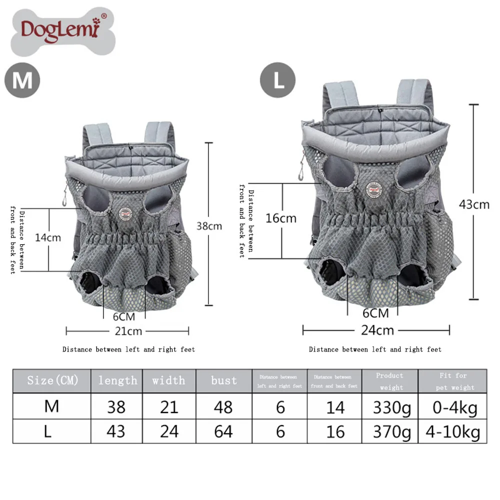 Pet dog carrying backpack travel Shoulder large Bags carrier Front Chest Holder for puppy Chihuahua Pet Dogs Cat accessories #FS
