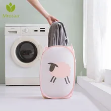 Hot Folding Laundry Basket Cartoon Storage Barrel Standing Toys Clothing Storage Bucket Laundry Organizer Holder Pouch Household