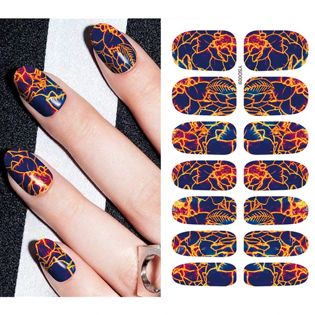 Nail Stickers For Nails Sliders 3D Color Water Transfer Nail Sticker Creativity Decoration Art Necklace Pattern Dreamcatcher YSD009