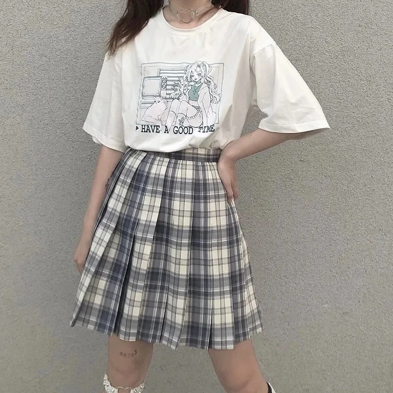 

Goth Streetwear Short Sleeve Top Tee Female Kawaii y2k mujer gothic kpop Harajuku Anime Print Black Crop Women T-shirts