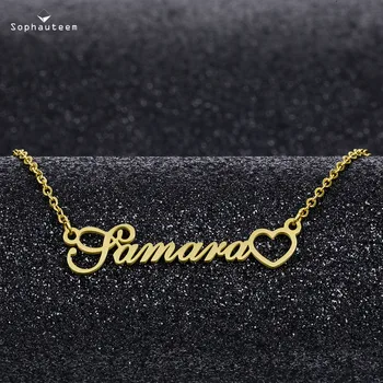 

Personalized Name Necklace Customized With Box Adjustable Chain Necklace Custom Nameplate Necklace Charm Jewelry Gift for Women