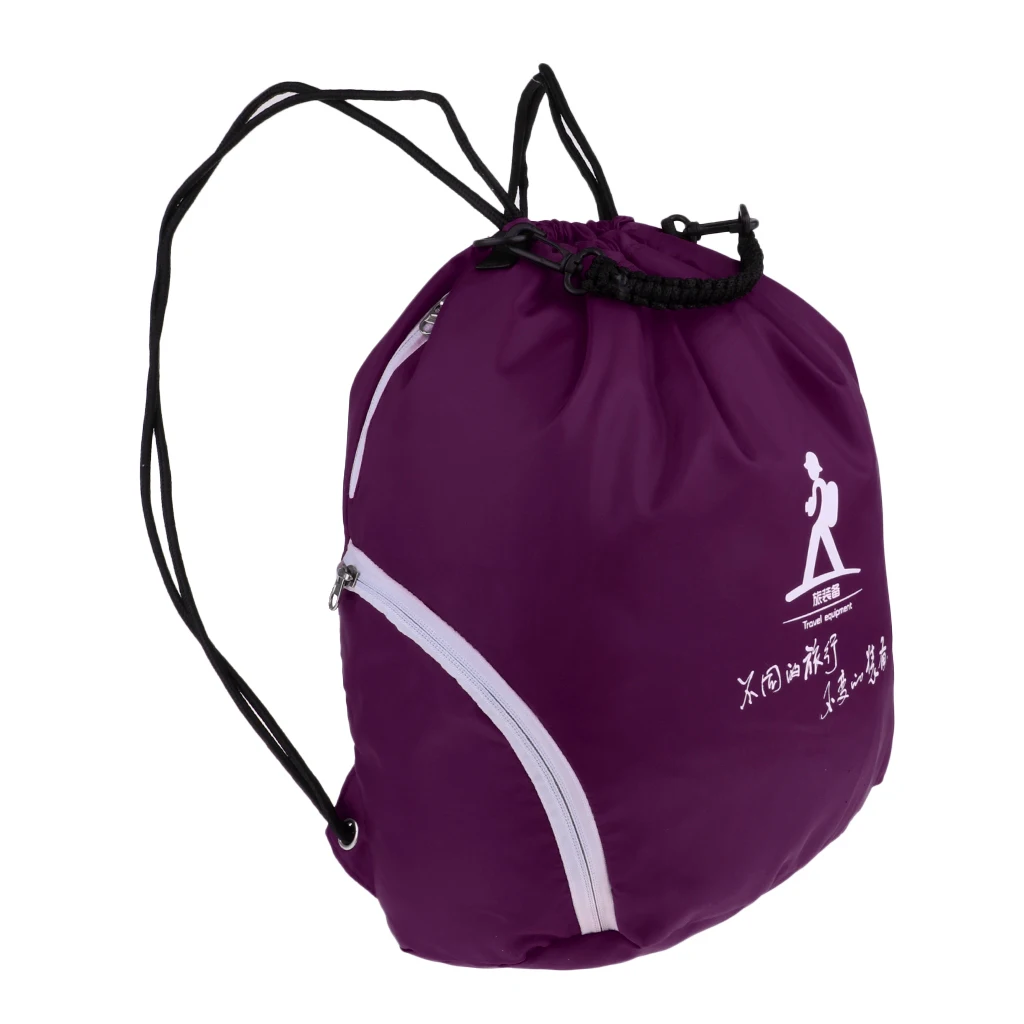Unisex Bag Drawstring Sack Sport Travel Outdoor Backpack Waterproof Soft Lightweight and Durable Drawstring Backpack