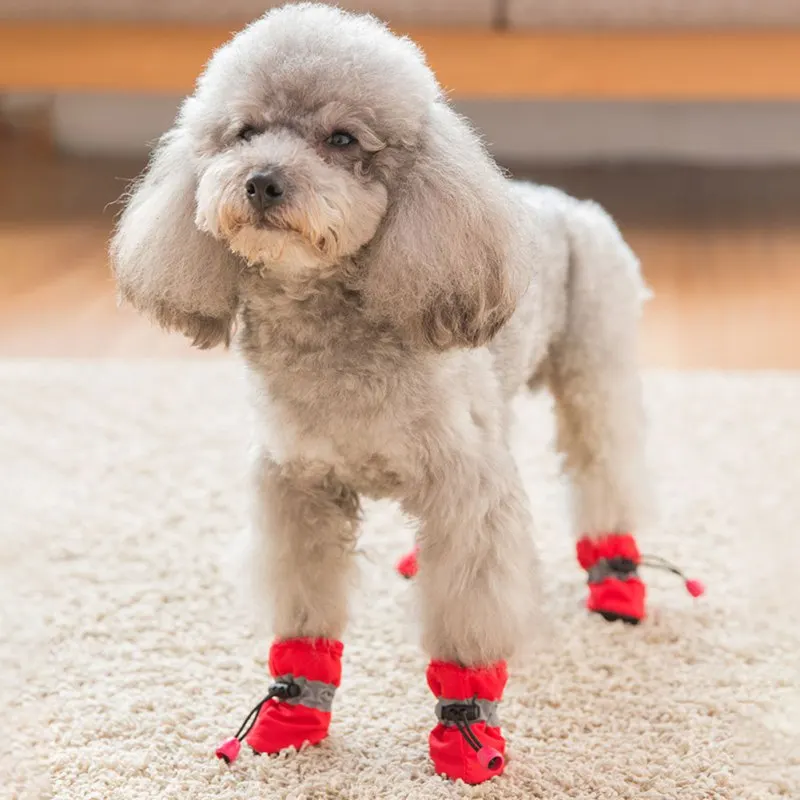 Sapatos antiderrapantes para pets peças, proteção para cães de
