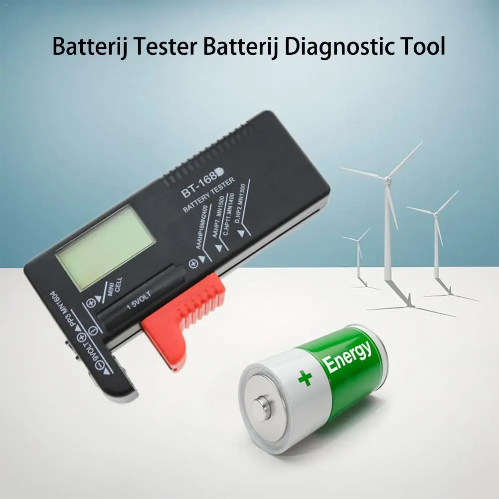 Тестер батареи диагностический цифровой прибор индикатор проверяет уровни батареи для батарей 1,5 V 9 V