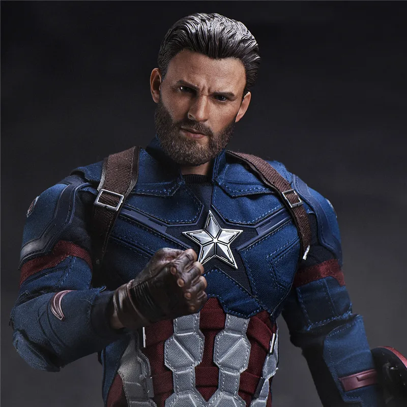 Zctoys T07 1/6 бородатый Капитан Америка голова Sculpt Angry/нормальная версия Steven Rogers для 12 дюймов мужской фигурки DIY