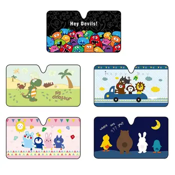

Aluminium Foil Cartoon Car Sun Shade Front Visor Window Sunshade Cover Shield