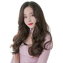 Накладные волосы длинные кудрявые парики для женщин термостойкие синтетические волосы парик карнавальный костюм Маскировка Косплей шоколадный цвет KG66
