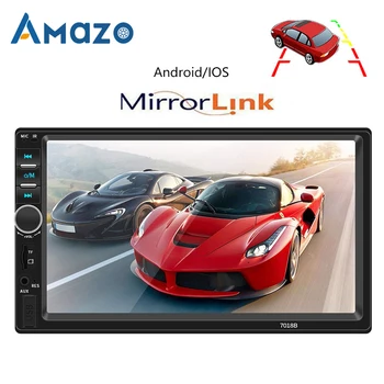 

7 Inch Touch Screen Car Autoradio 2 DIN Bluetooth Stereo Car Radio 2Din Multimedia MP5 Player FM AUX USB Rear View Camera 7018B