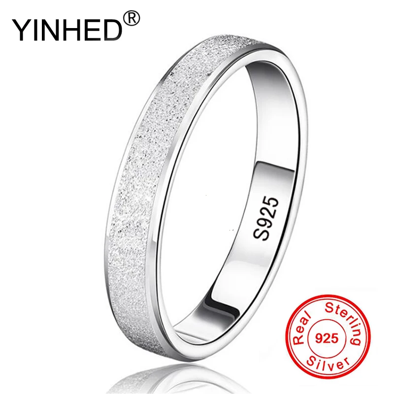 YINHED 100% натуральные серебряные кольца для мужчин и женщин мужские 925 пробы