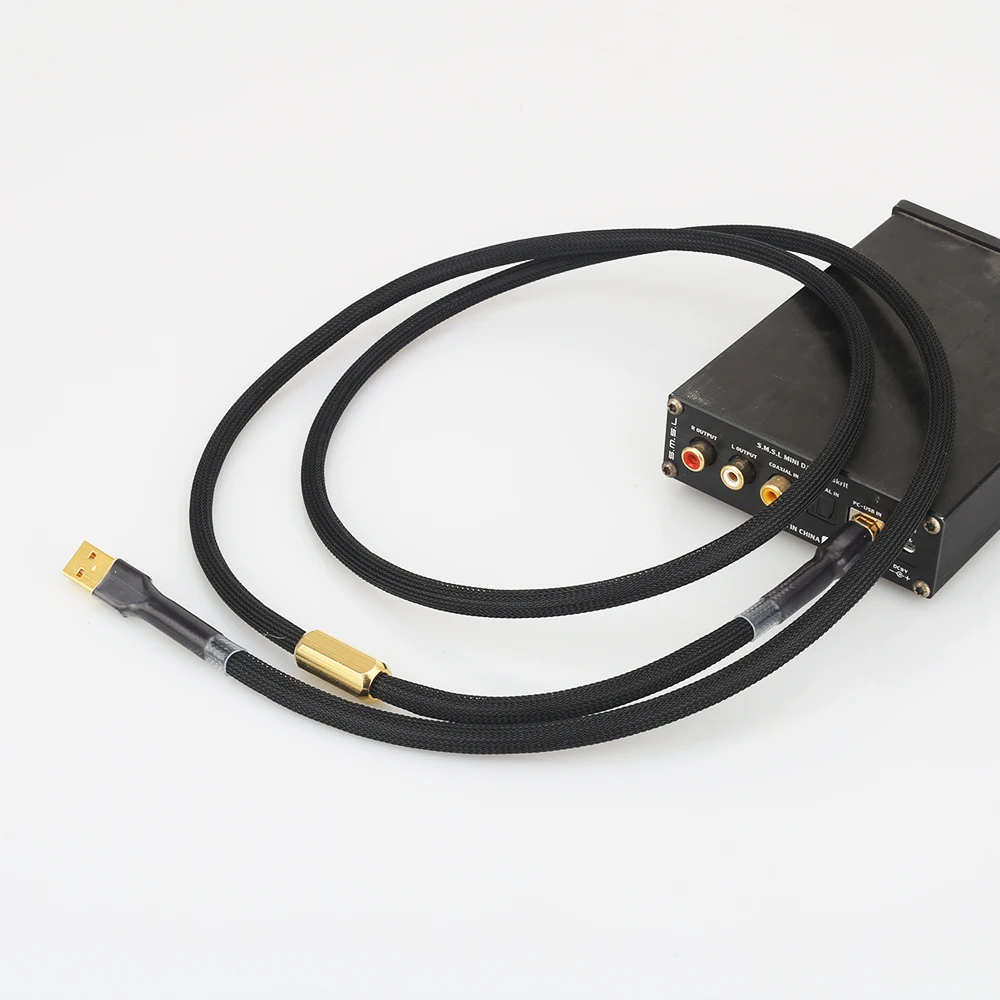 

Высококачественный Hi-Fi USB-кабель A53 + XW71, тип A, тип B, кабель для передачи данных Hi-Fi для DAC USB-кабеля, черный