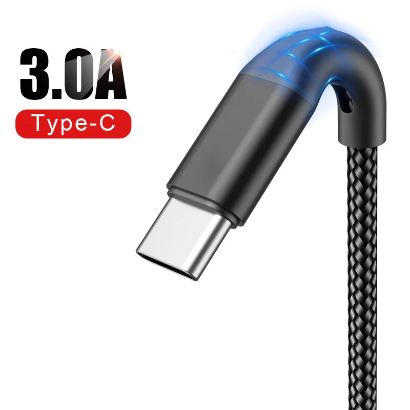 3A USB Type C кабель для Samsung S10 S9 Note 10 Huawei P30 Pro Быстрая зарядка Type C мобильный телефон планшет зарядный провод USB C кабель|Кабели для мобильных телефонов| | АлиЭкспресс
