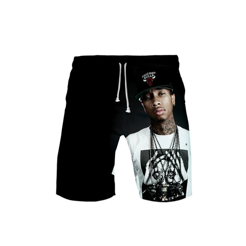 Новинка Tyga, пляжные шорты с 3D принтом, Мужская модная уличная одежда, шорты,, Harajuku, модная летняя одежда