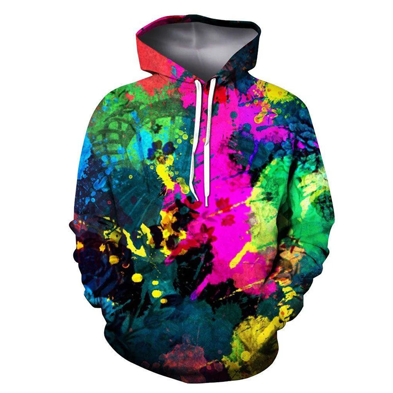 

Ink Watercolor Drawing Men Hoodie 3D Element print Autumn 6XL Sweatwear Pullovers Unisexual Cool Hoody Pocket Sweatshirts