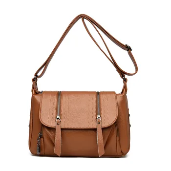 

2020 Soft Leather Hobos Bag Lady Shoulder CrossBody Bags Female Genuine Leather Women's Handbags Large Bags Women Messenger Bag