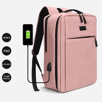 Laptop Usb Backpack School Bag Rucksack 14 15.6 17.3 Inch Notebook BagsTravel Daypack For Women & Men Leisure Backpack Mochila