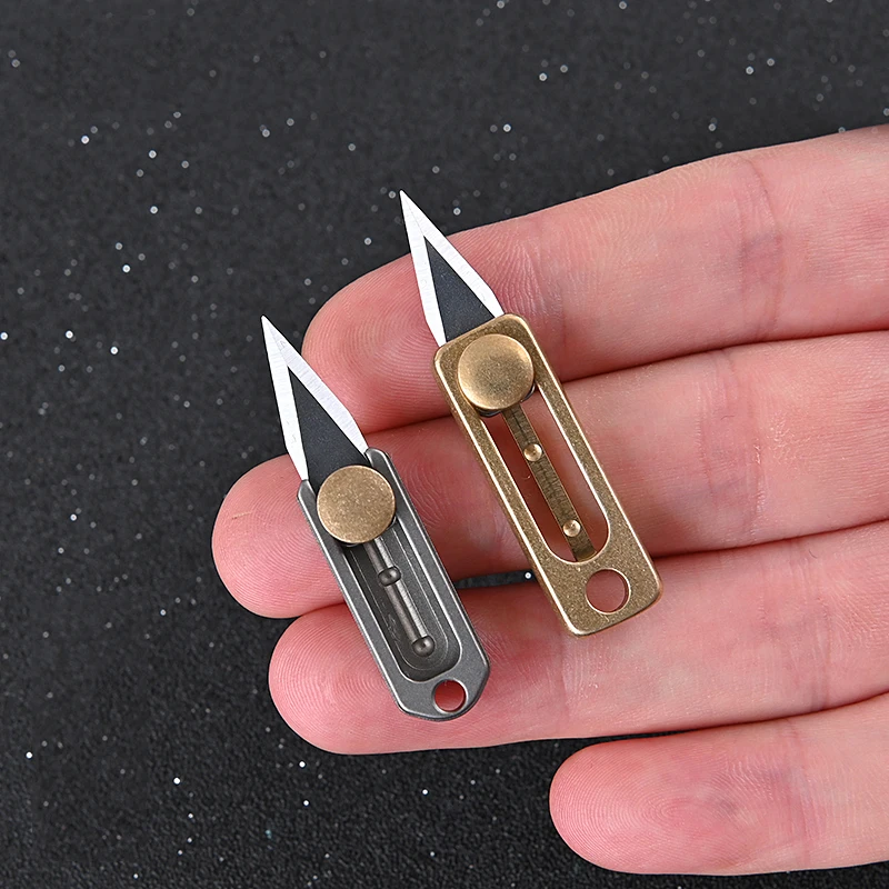 1pc Camping Titanium Alloy Mini EDC Knife Unboxing Mini Pocket Knife Keychain Hanging Outdoor Multi EDC Tools