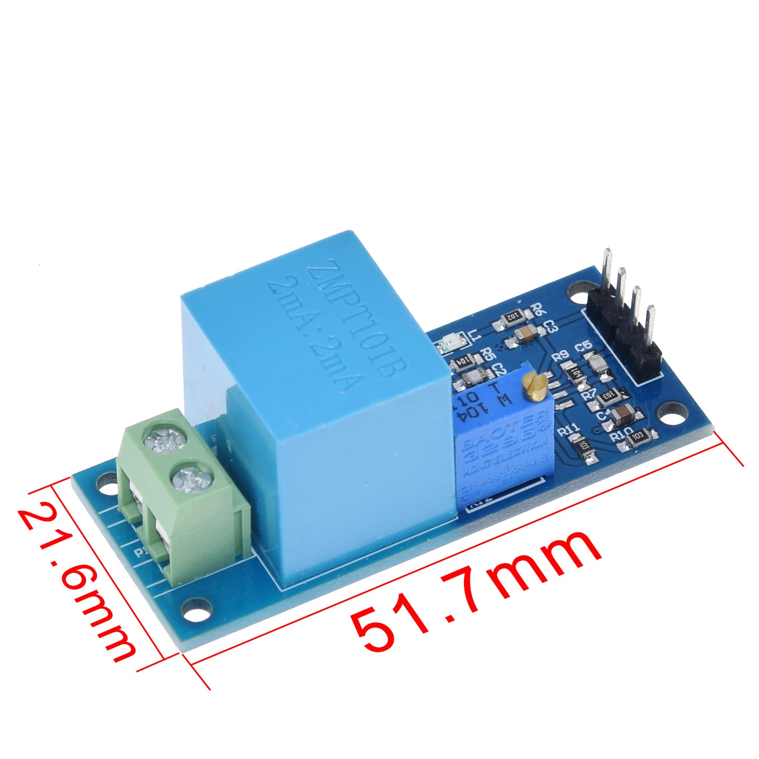 Active Single Phase Voltage Transformer Module AC Output Voltage Sensor for Arduino Mega ZMPT101B 2mA