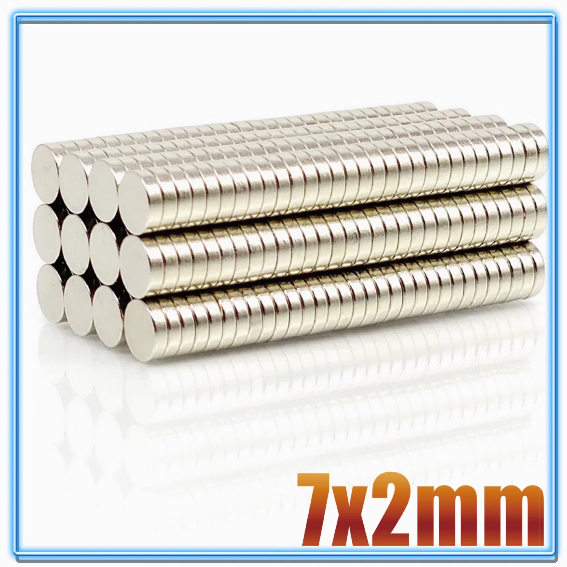 20/50/100/500/1000 Pz N35 Magnete Rotondo 7X2Mm Magnete Al Neodimio Permanente Ndfeb Magneti Potenti Super Potenti 7Mm X 2Mm 7*2