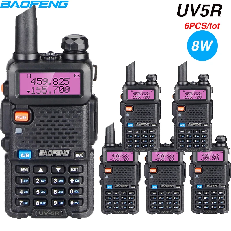 Рация Baofeng UV 5R мощная 8 Вт портативная Двухдиапазонная радиостанция UV5R