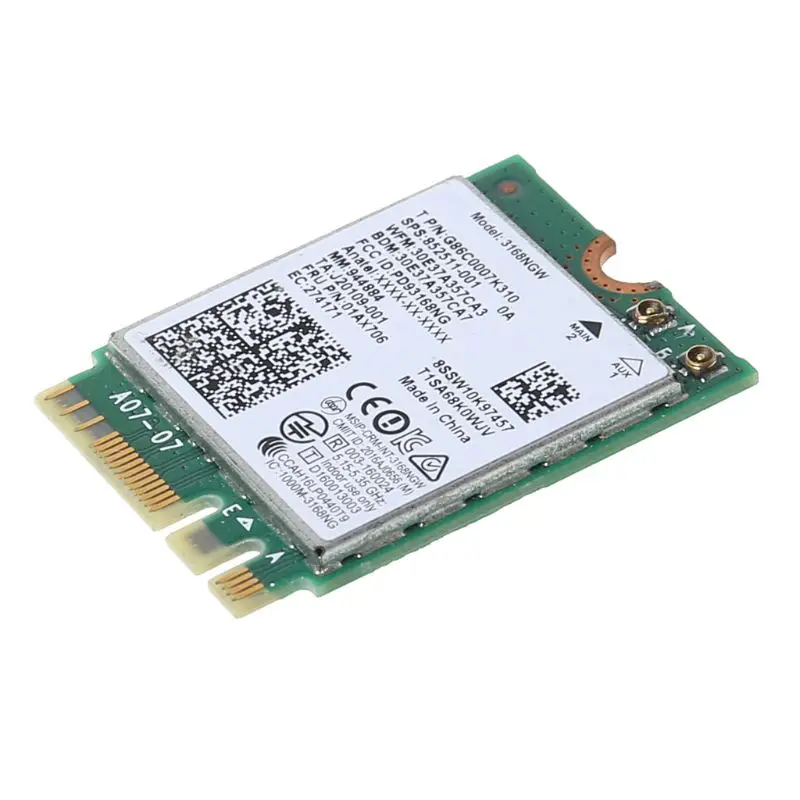 Для Intel 3168 AC 3168NGW NGFF M.2 802.11ac беспроводная Wifi карта двухдиапазонный адаптер 83XB