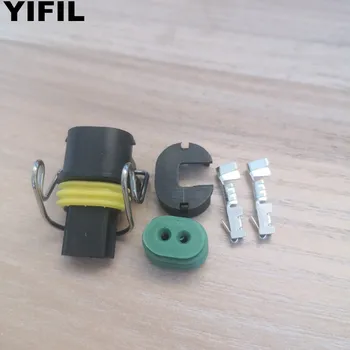 

2/6/10/20/50pcs DJ7024Y-1.5-21Automotive 2 Pin 2 Way Fuel Nozzle Auto Connector For CAT E320 323 325 329 330 C7C9 With Terminals