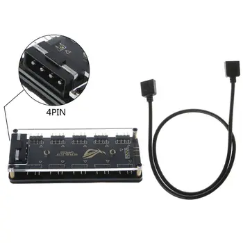 

AURA SYNC 5V 3-pin RGB 10 Hub Splitter SATA Power Adapter for GIGABYTE MSI A SUS