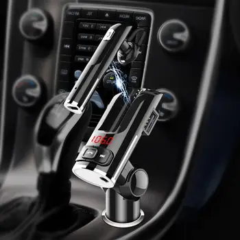 

Multifunctional 5V 2.4A Bluetooth 5.0 Dual USB Car Headset MP3 Player FM Transmitter Charger Universal Car Accessories