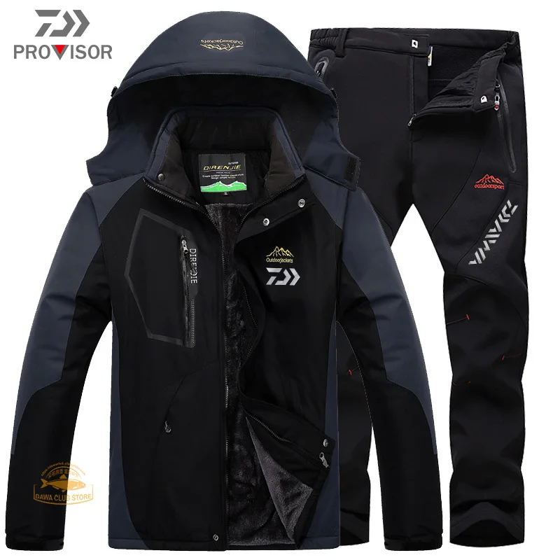 2021 DAIWA Winter Waterproof Fishing Clothes Men's Suit Outdoor Hiking ...