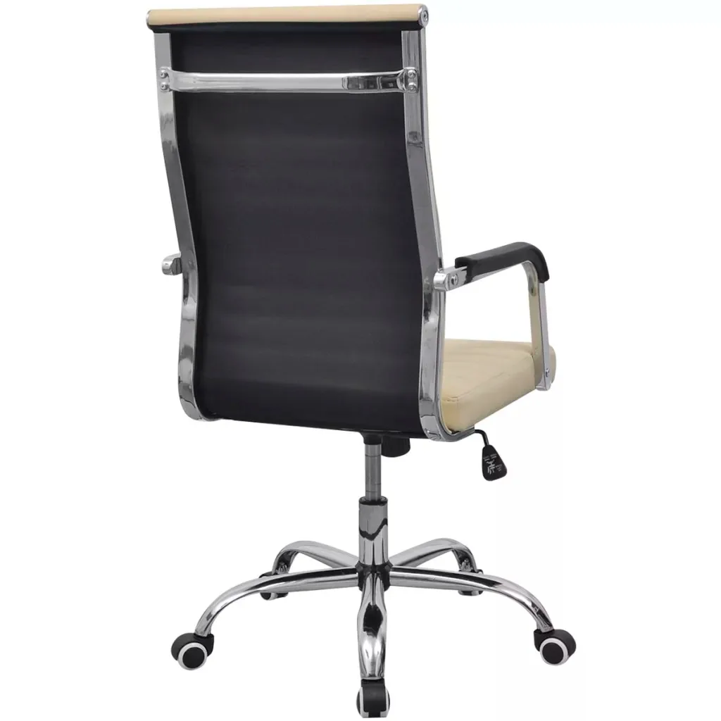 VidaXL 55x63Cm Office Chair PU Leather Seat And Backrest Adjustable Height Lift Chair With Wheels Easy Assembly Office Furniture VidaXL 55x63Cm Office Chair PU Leather Seat And Backrest Adjustable Height Lift Chair With Wheels Easy Assembly Office Furniture