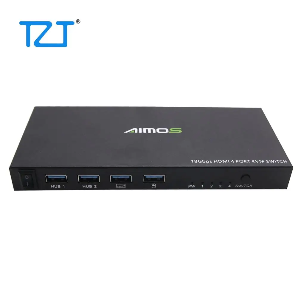 TZT для 4 портов HDMI KVM коммутатор 4 в 1 выход для 4K x 2K Поддержка 18 Гбит/с/HDMI 2,0/HDCP 2,2 AM-KVM401