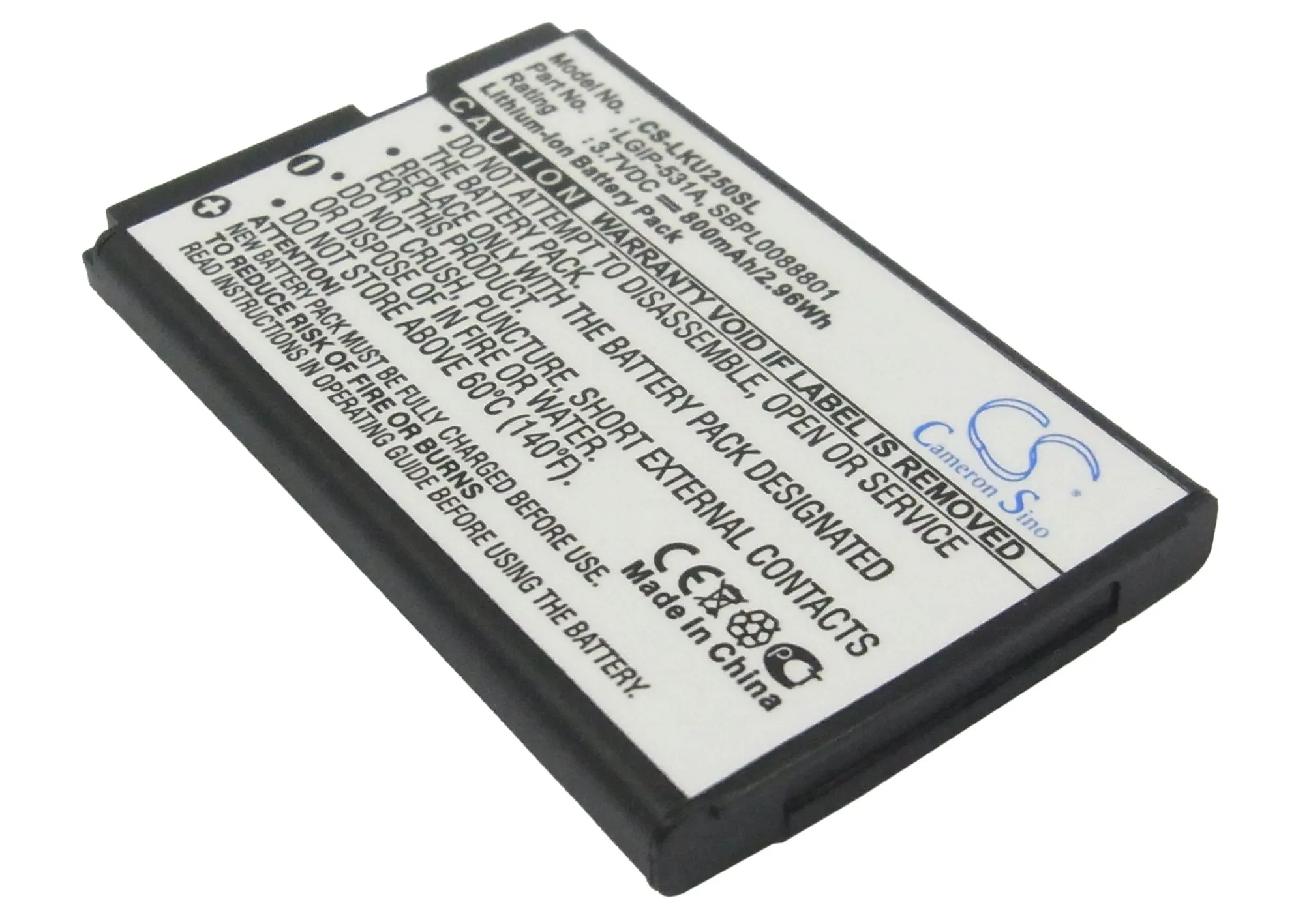 Cameronsino Per Lg 236C 237C 440G 500G A100 Amigo A170 An160 B450 B460 B470 T-Mobile A170 A180 Lg Ip-531A Batteria