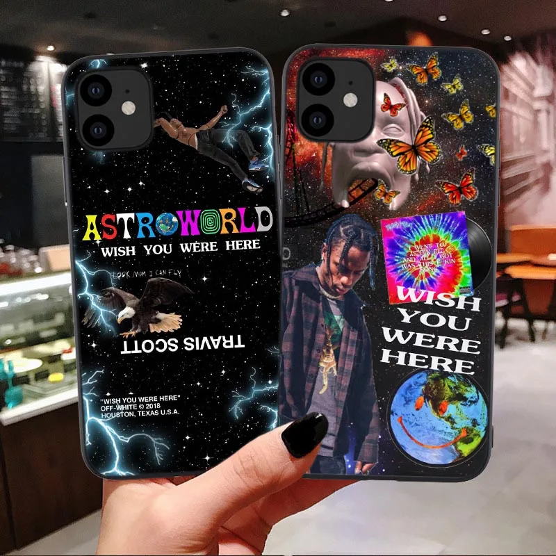 

Travis Scott Astroworld Tour silicone Case For iPhone 11 Pro Max 2019 xs wish you were here For iPhone 6 6s 7 8 Plus X XR Xs Max