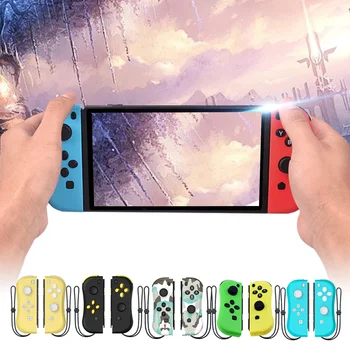 

Bevigac 1 Pair Wireless Gamepad Controller Grips Handles with Gyro-Axis Dual-vibration Wrist Strap for Nintendo Nintend Switch