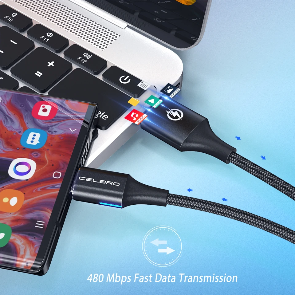 Магнитный кабель USB Type C 5A для Huawei P40 Pro Xiaomi Mi 10 Samsung Galaxy S20 Plus сверхбыстрое зарядное