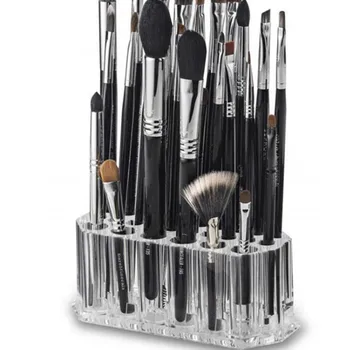 

26-hole Cosmetic Brush Box Acrylic Eyebrow Pencil Eyeliner Organizer Multifunctional Desktop Makeup Cosmetic Display Stand