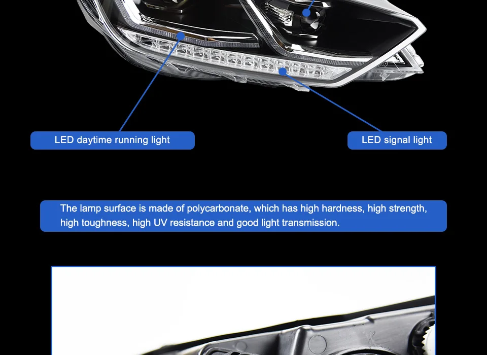 Фары для VM спортивный фургон Golf- DRL дневные ходовые огни головная лампа светодиодный Биксеноновая лампа Противотуманные фары, аксессуары для автомобиля
