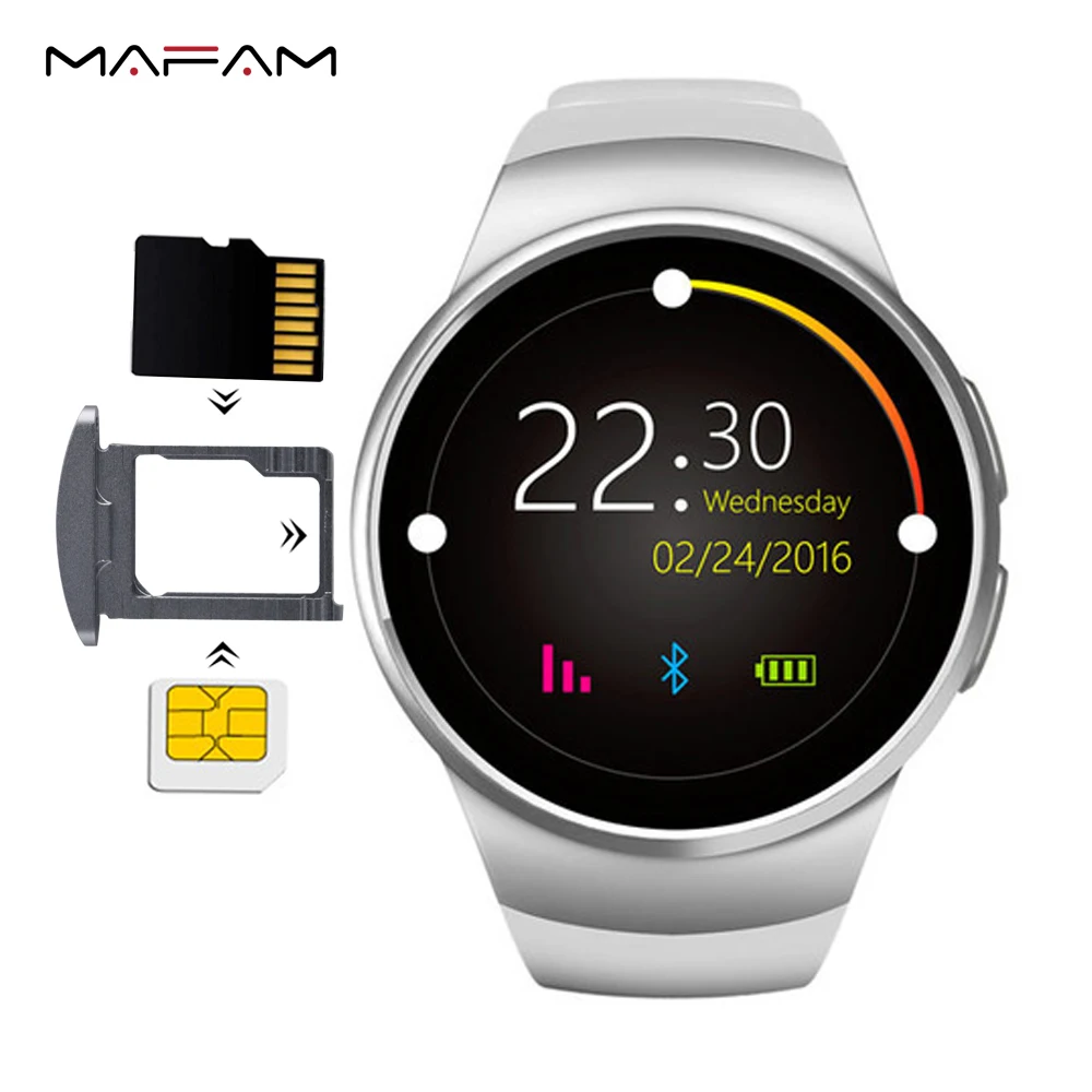 

MAFAM KW18 Bluetooth Smart Watch Full Screen Support SIM TF Card Smartwatch Phone Heart Rate iOS Android PK KW88 K88h