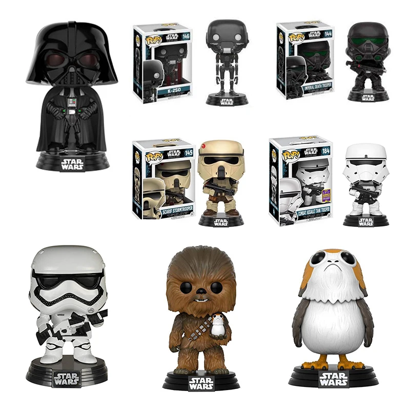 

Funko POP 2020 PORG Bog bird Star Wars Black and white warrior PVC Action Figure Collection Model Christmas present