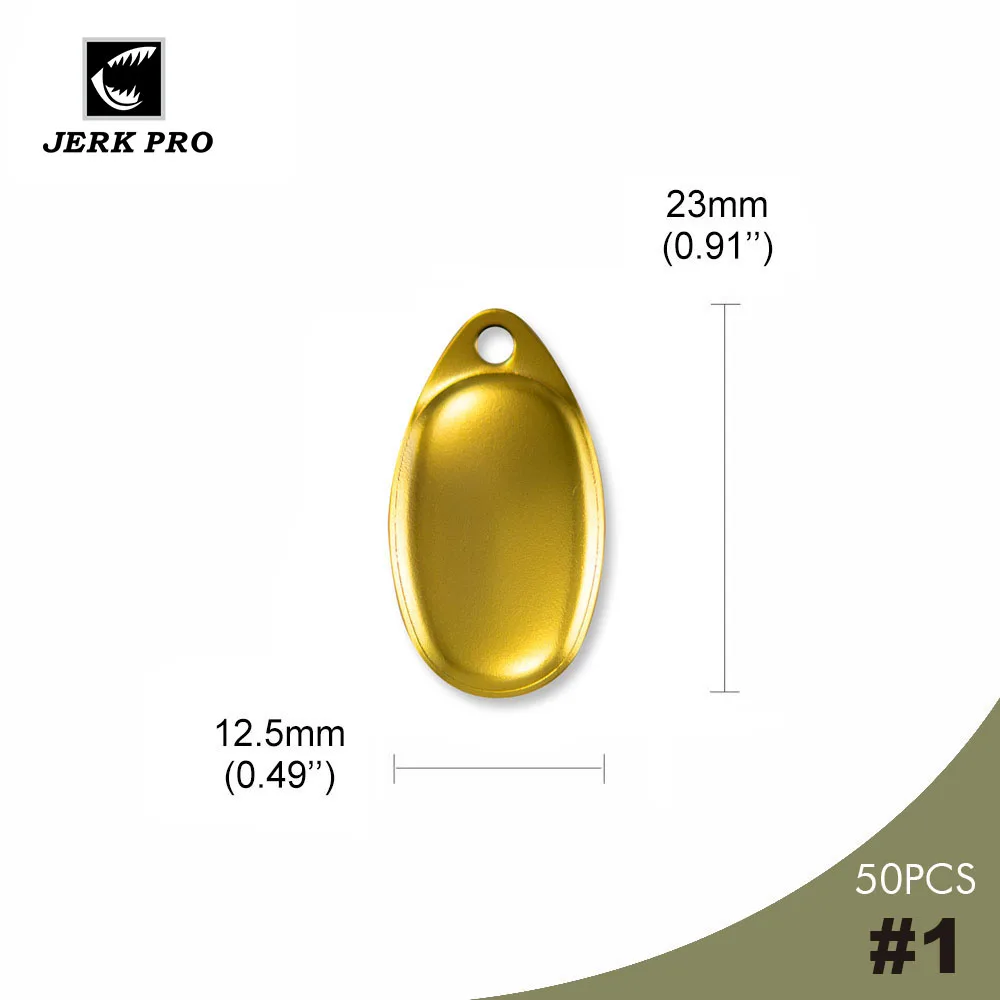 

Рывком PRO, 50 шт в наборе, Размеры 1 Сталь французский Spinner Лезвия с золотым покрытием рыболовная приманка Компоненты рыболова снасти ремесло